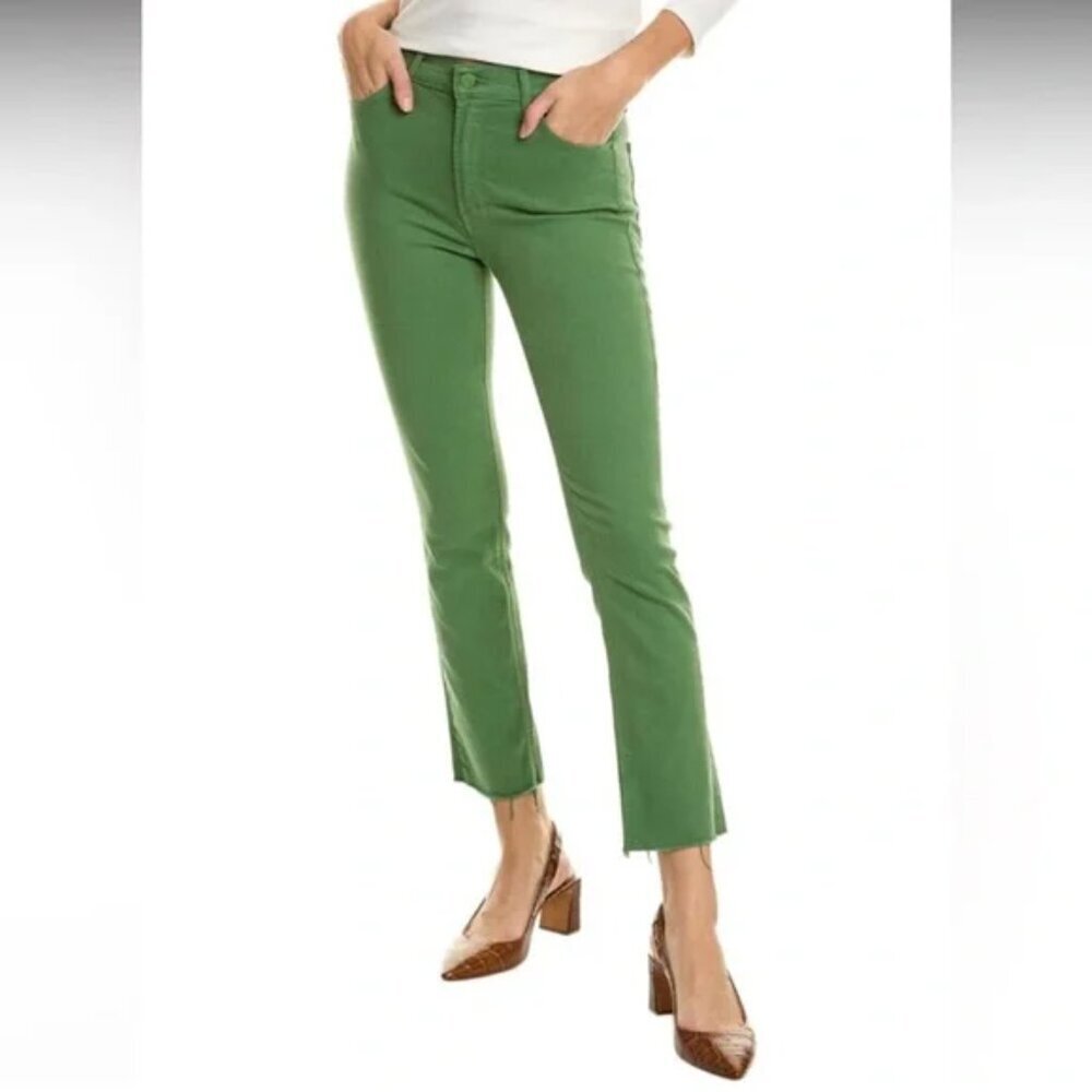 Mother The Mid Rise Dazzler Ankle Fray Play Date in Juniper Size 29